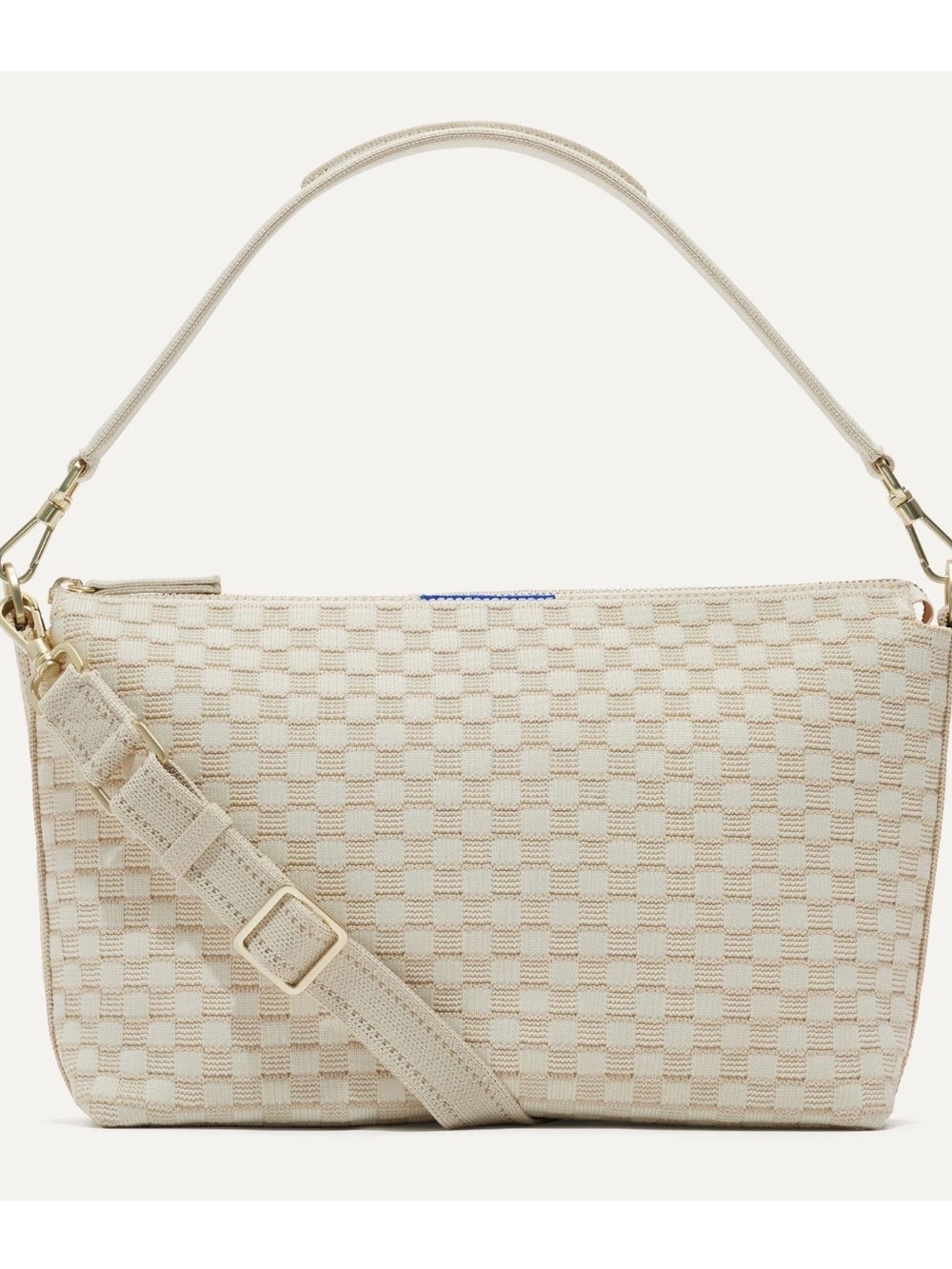 Rothy’s The Daily Crossbody White Sand Basketweave Recycled Washable Purse 3-way